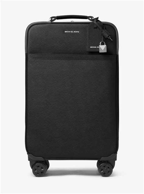 michael kors jet set travel saffiano leather suitcase|Michael Kors saffiano large.